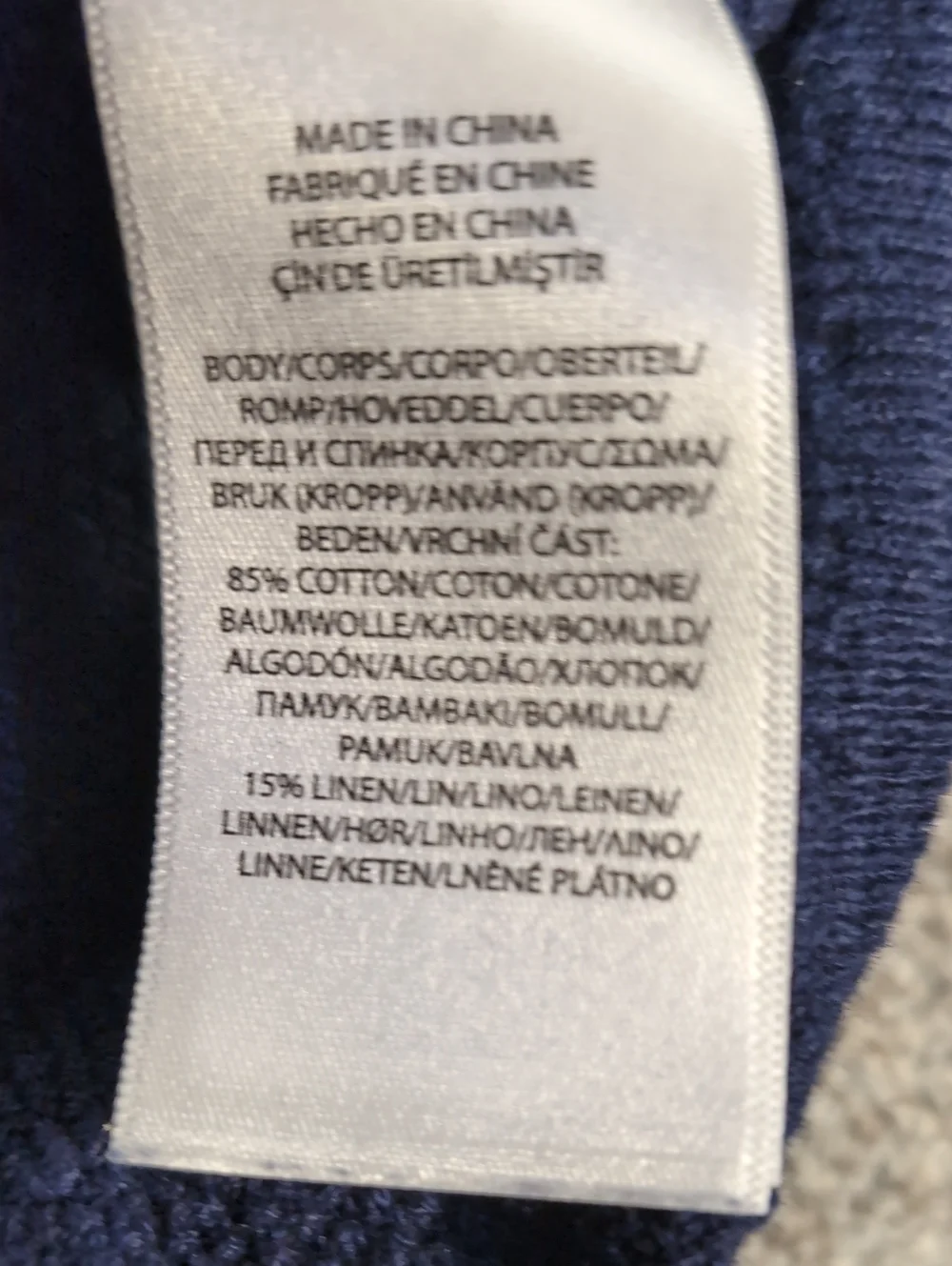 Polo Ralph Lauren Cotton-linen Crewneck Sweater Size XXL in Navy Blue